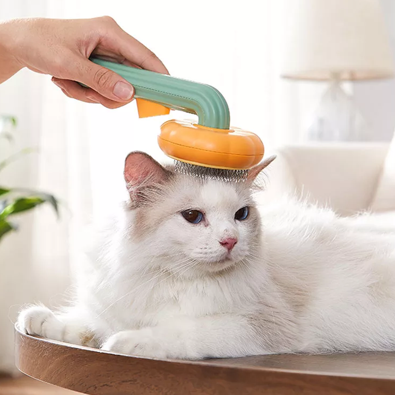 Pumpkin Pet Brush - Removes Loose Underlayers and Tangled Hair