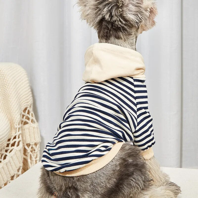 Warm Pet Coat Stripe Hoodie