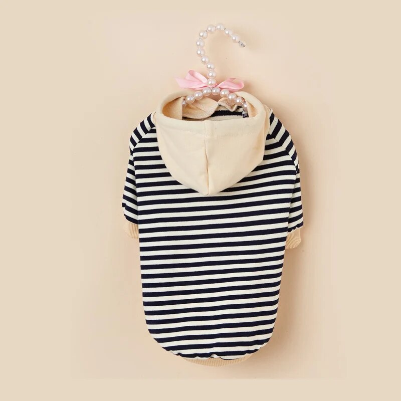 Warm Pet Coat Stripe Hoodie