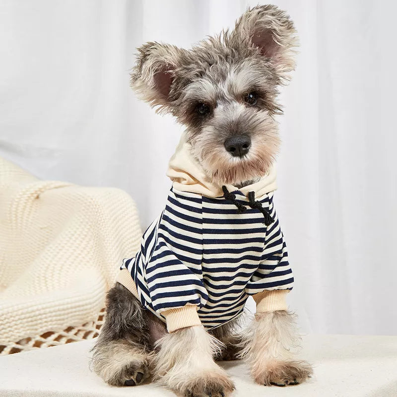 Warm Pet Coat Stripe Hoodie