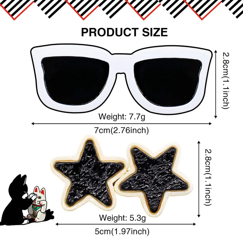 Dog Hair Clip Glasses Shape