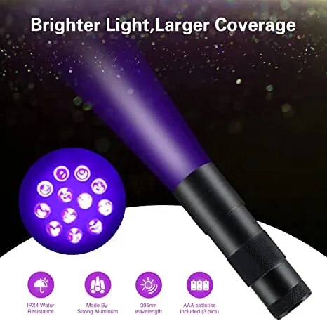 Ultra Violet Urine Detector Flashlight