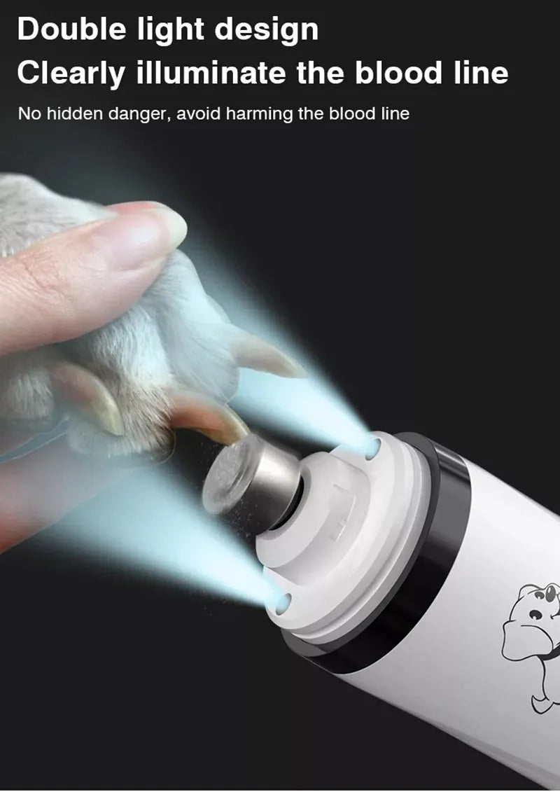 Electric Pet Nail Grinder With LED Light