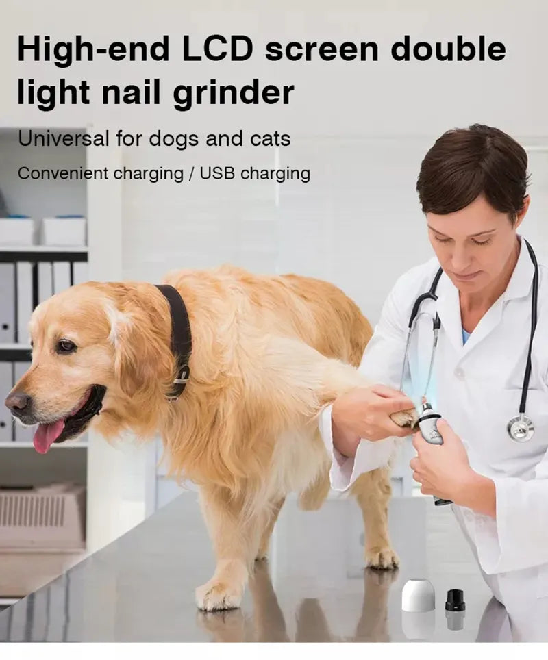 Electric Pet Nail Grinder With LED Light