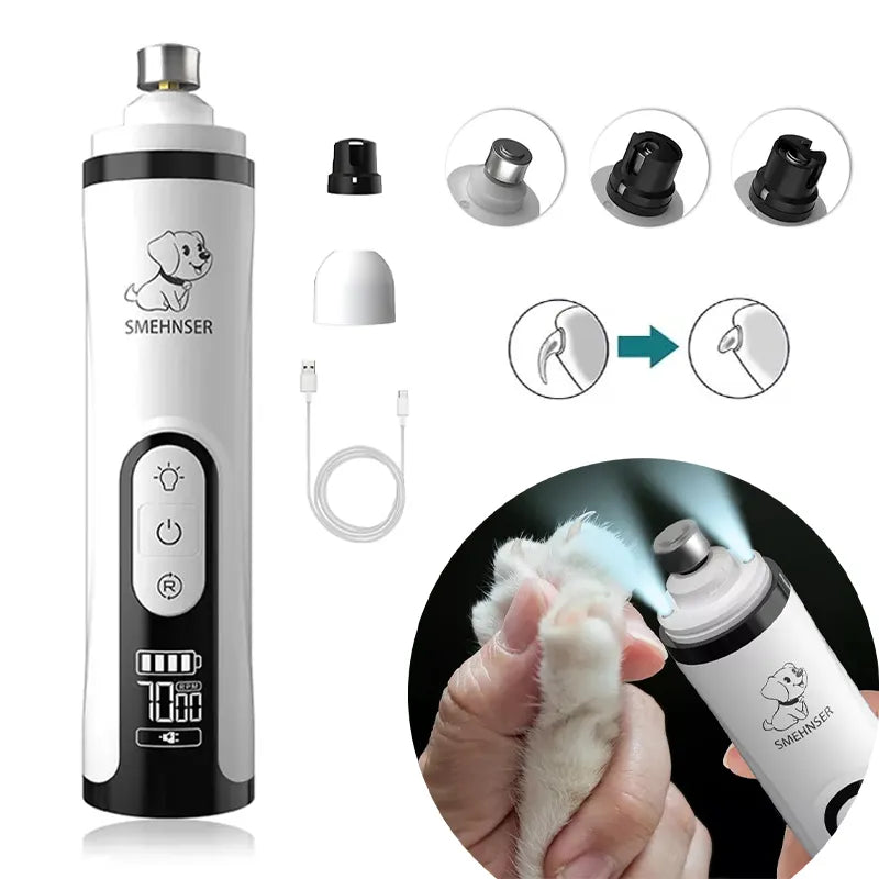 Electric Pet Nail Grinder With LED Light