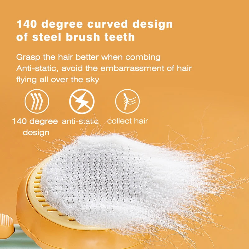 Pumpkin Pet Brush - Removes Loose Underlayers and Tangled Hair