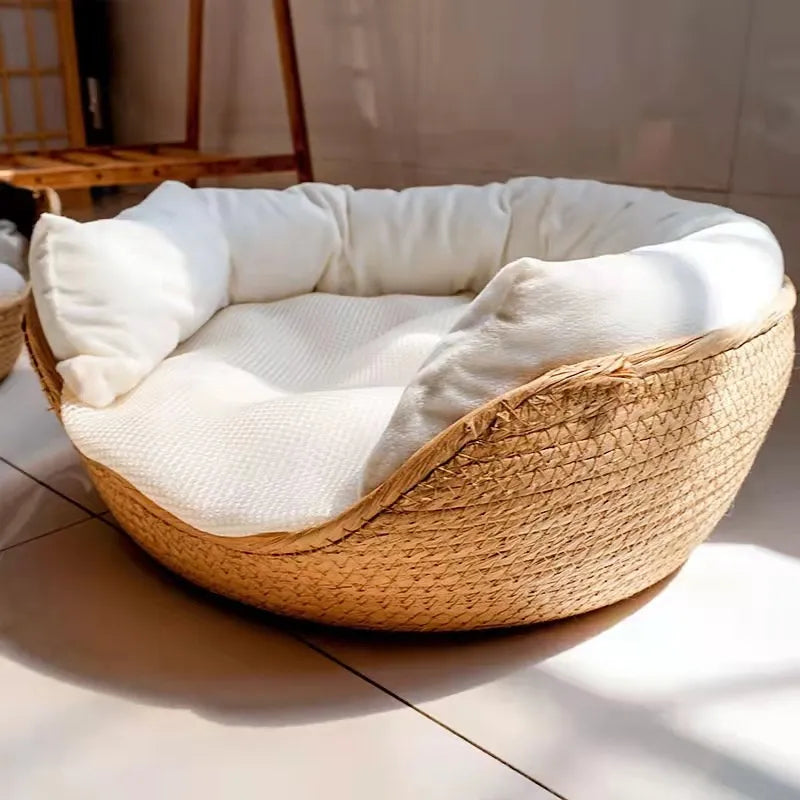 Handmade Paper Rope Pet Bed