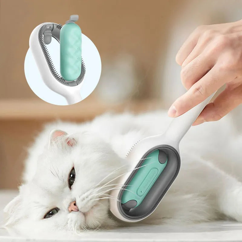 Pet Cleaning Brush - With Water and Wipe Storage