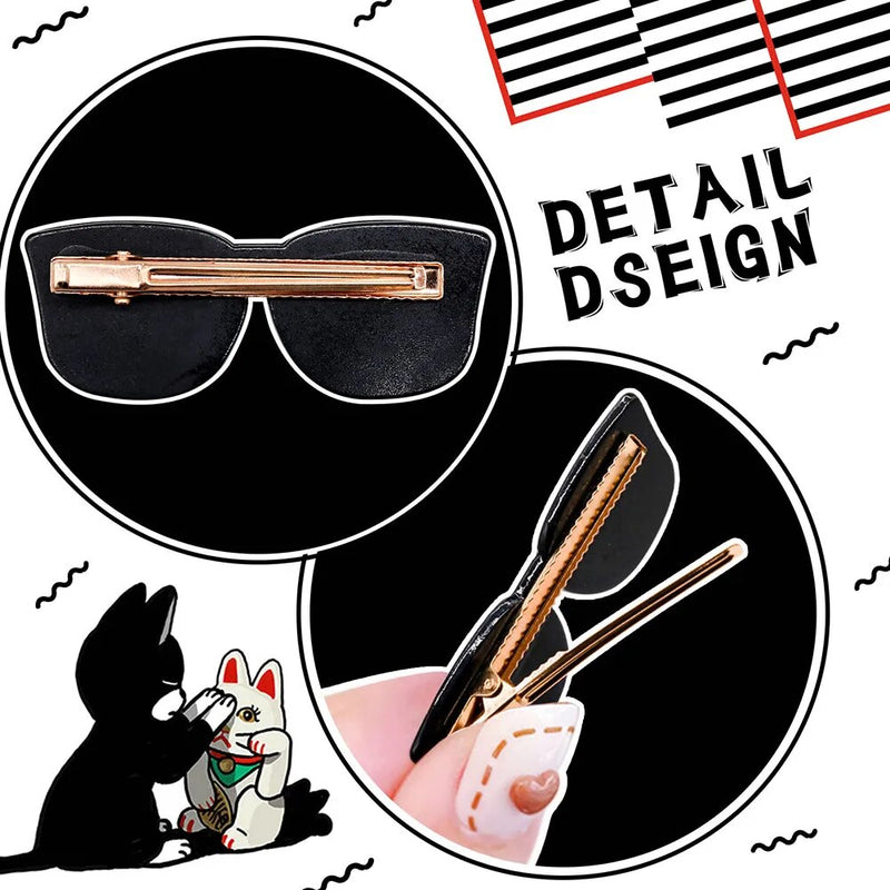 Dog Hair Clip Glasses Shape