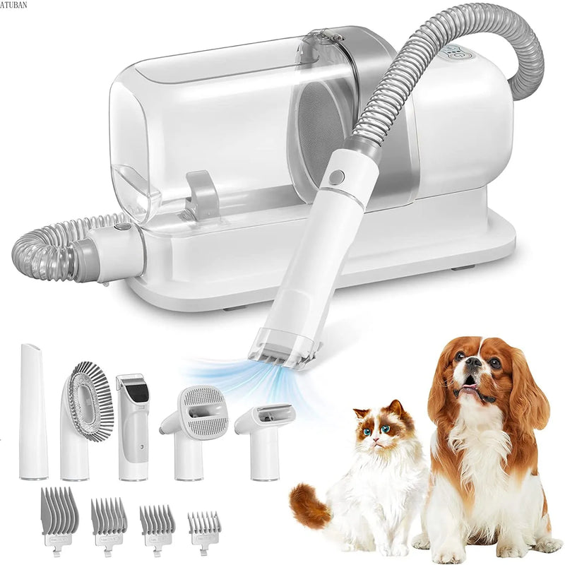 ATUBAN - Pet Grooming Vacuum Kit with 2.3L Capacity