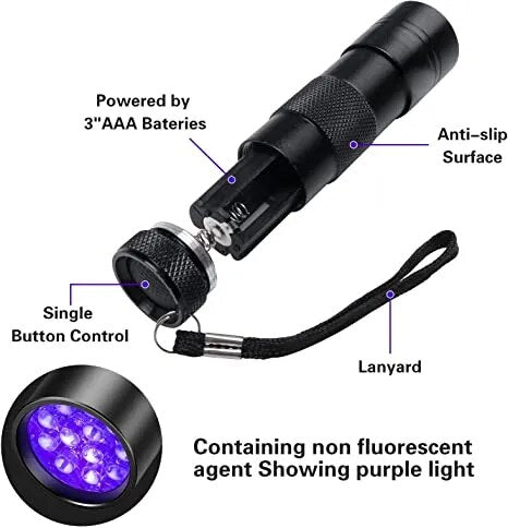 Ultra Violet Urine Detector Flashlight