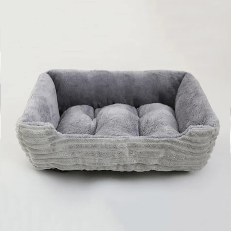 Pet Square Plush Kennel Bed