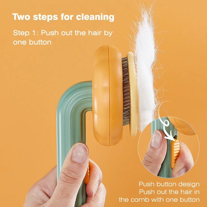 Pumpkin Pet Brush - Removes Loose Underlayers and Tangled Hair