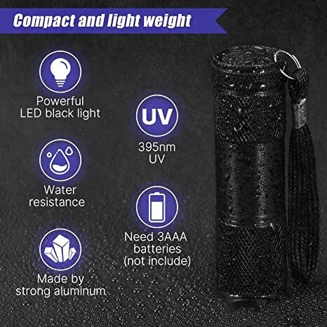 Ultra Violet Urine Detector Flashlight