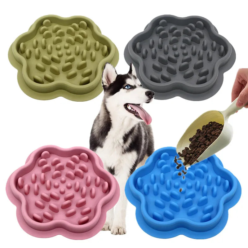 Silicone Slow Food Pet Bowl  Non-slip