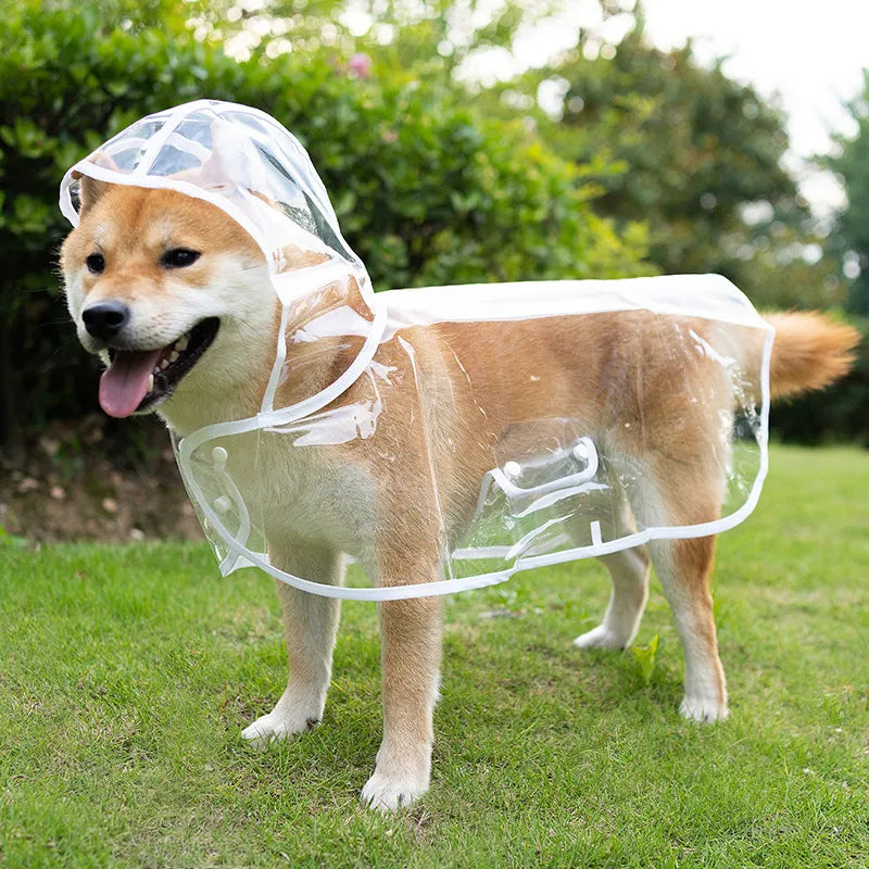 Lightweight Clear Dog Raincoat