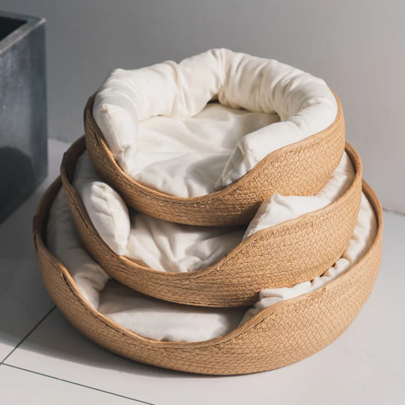 Handmade Paper Rope Pet Bed