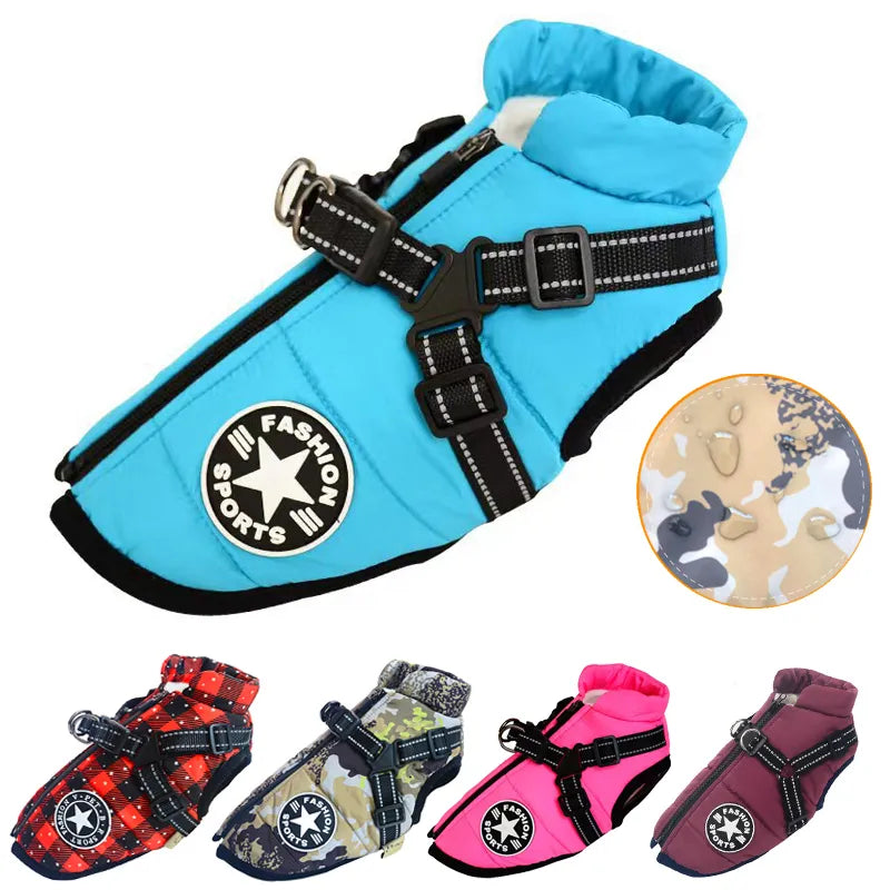 Dog Jacket With Harness -Waterproof