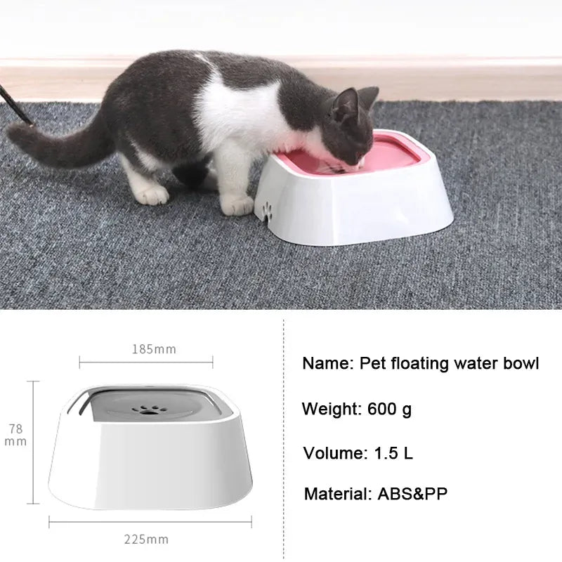 No-Spill Pet Water Bowl - 1.5L Dispenser Large Capacity