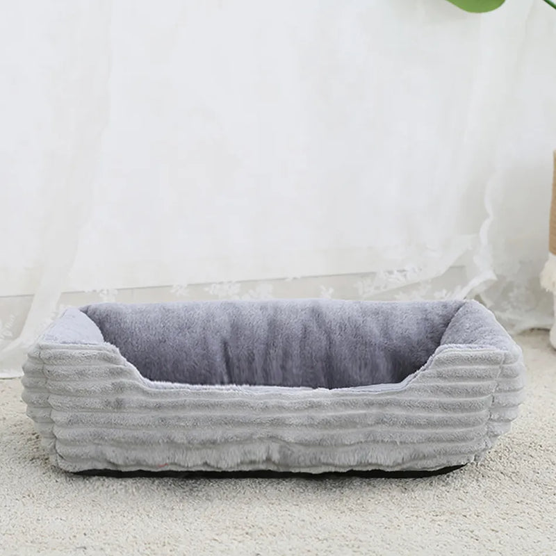 Pet Square Plush Kennel Bed